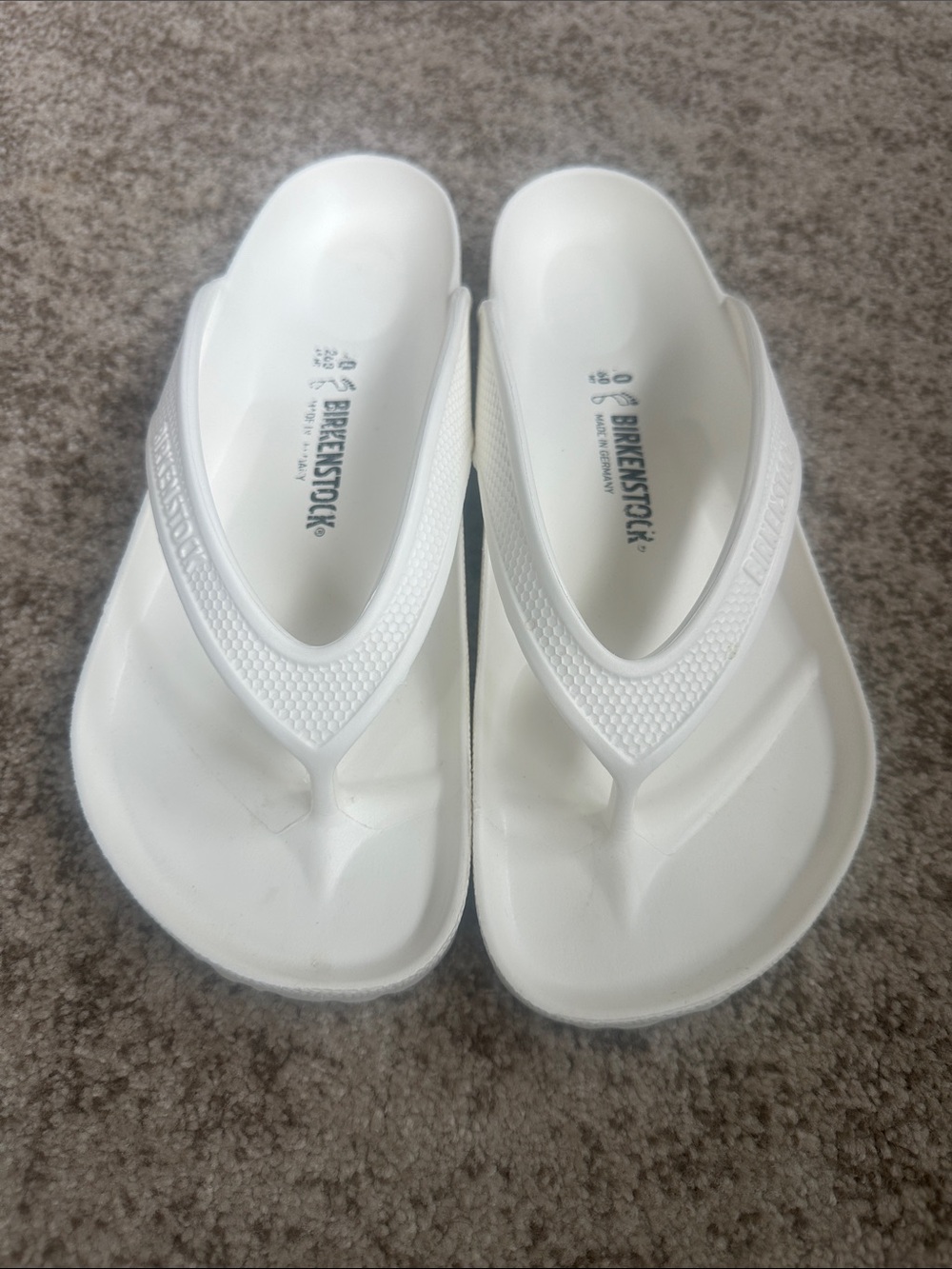 Birkenstock White Honolulu EVA Thong Sandals 40/9